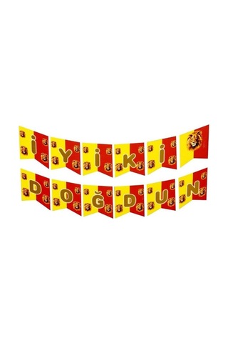 2 Adet Ayaklı Balon Standı 7li Set, 14 Adet Taraftar Sarı-kırmızı Balon + Banner Tüm Yaşlar