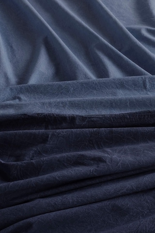 Marble Özel Boyama %100 Pamuk Çift Kişilik Nevresim Takımı Lacivert-indigo Karışık