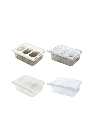 Tongxida Ev Gardırop Çekmece Tipi İç Çamaşırı Çorap Saklama Kutusu Bölmeli Şeffaf Gri Diğer Diğer