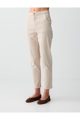 Jimmy Key Jimmy Key Taş Yandan Cepli Yüksek Bel Normal Paça Dokuma Pantolon 6sw185481928