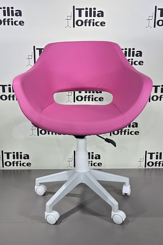 Monaco Çalışma Kesim Çocuk Koltuğu Beyaz Ayak Pembe