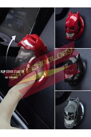 Start Stop Düğme Üzeri Çerçeve Aksesuar Batman Kırmızı