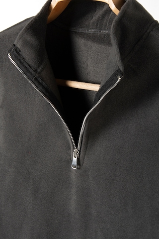 Antrasit Yarım Fermuarlı Regular Kalıp Dik Yaka Polar Sweatshirt Antrasit