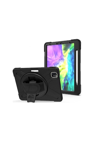 Apple Uyumlu iPad Air 4. Nesil 10.9 Kılıf Shockproof 3 Katmanlı Standlı Zırh (322803055)