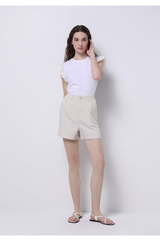 Colin's Colins Regular Fit Yuvarlak Yaka Düz Kadın Beyaz Kısa Kol Tişört Cl1074564 Q1.v1 Wht Beyaz