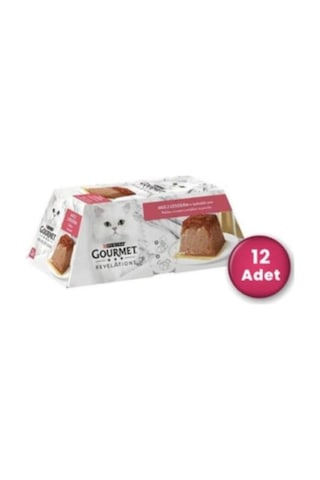 Gourmet Gold Revelations Somon Balıklı Etli Ezme Konserve Kedi Maması 2 X 57 Gr 12'li Paket