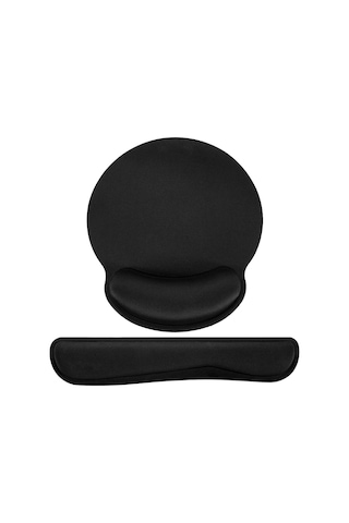 Ergonomik Mouse Pad Ve Bilek Desteği Seti, Nötr Pozisyonlu Ağrı Giderici, Gelişmiş Kontrol İçin Pürüzsüz Mikrofiber, Kaymaz Kauçuk Taban