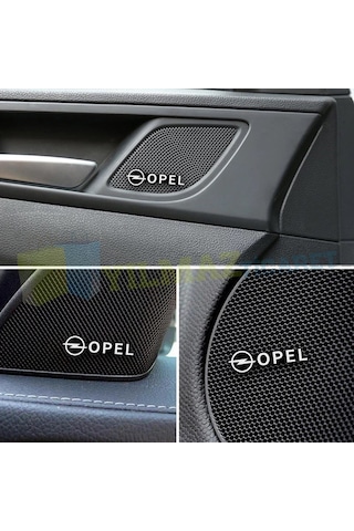 Opel Logo Hoparlör Sticker Arma Amblem Metal Yapışkanlı 2 Adet
