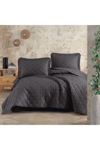 Clasy Çift Kişilik Yatak Örtüsü Tafana Antrasit