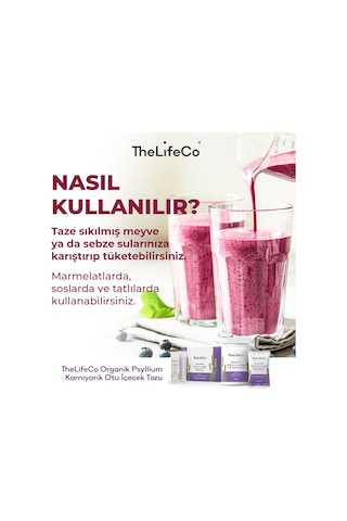 Thelifeco Organik Psyllium Karnıyarık Otu İçecek Tozu 180 G