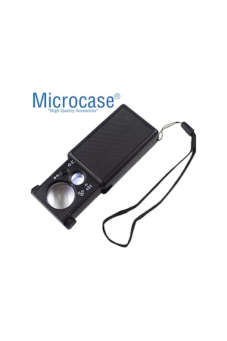 Microcase Mor Işıklı Çift Gözlü 60x 30x Büyütme Büyüteç Model By9