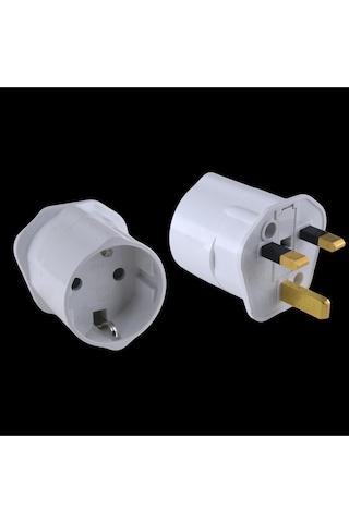 İngiliz Erkek Fişli Seyahat Adaptörü Ingiltere Arabistan Umre Hac Fişi Çevirici Priz Dönüştürücü