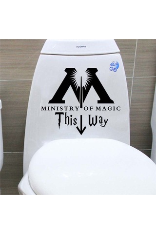 Ministry Of Magic Klozet Kapağı Banyo Wc Sticker 35x30 Cm