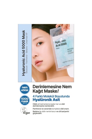 Yeppda hyalüronik asit içeren yoğun ne MLendirici kağıt maske Yeppda hyaluronic acid mask 27 ML
