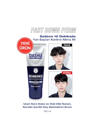 Kalıcı&hızlı Etkili Keratin İçerikli Saç Düzleştirici Krem Dashu For Men Premium Fast Down Perm 10