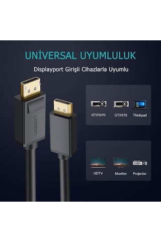 Ugreen 4K 60Hz Displayport to Displayport Kablo 1 Metre