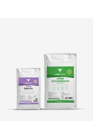 Tam Tarım Glutensiz Çiğ Karabuğday Unu 5 KG + Sorgum Unu 2 KG