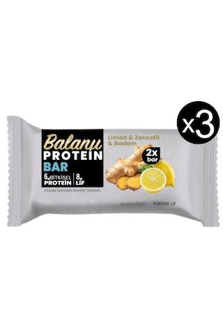 Limonlu & Zencefilli Hurmalı Protein Bar 55gr 2xbar X3 Adet