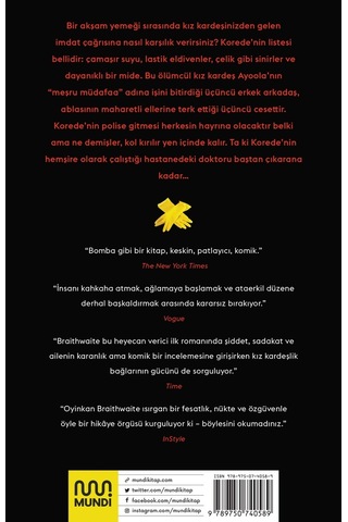 Kız Kardeşim Seri Katil - Oyinkan Braithwaite - Mundi