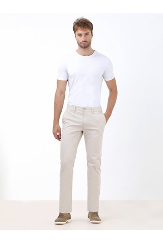 Kip Taş Düz Dokuma Slim Fit Casual Pamuk Karışımlı Pantolon 001