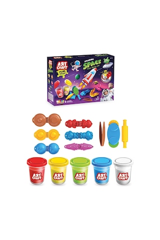 Dede Art Craft İnanılmaz Uzay Bebek Oyun Hamuru Seti +3 Yaş 4 Adet