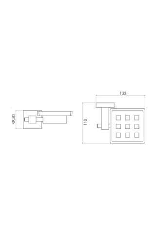 Eca - Serel Diagonal Katı Sabunluk - 140104002- Krom