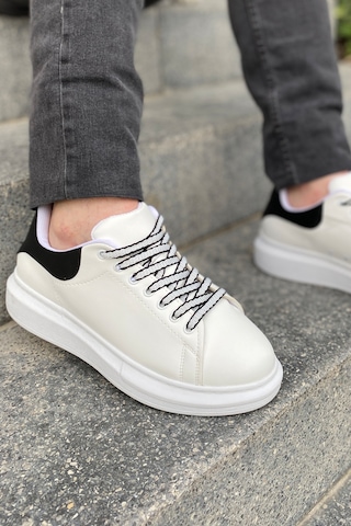 Luis A Costa Lc107 Beyaz Arka Siyah Bağcıklı Erkek Ayakkabı Renkli