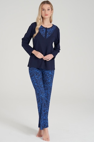 Pijadore Kadın Uzun Kol Lacivert Pijama Takımı C3t2n6o1 001
