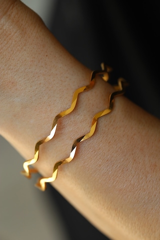 Yenigün Kuyumculuk Yatırımlık İkili Zikzak Ajda Altın Bilezik