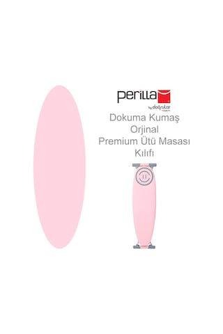 Perilla Premium Extra Süngerli Ütü Masası Kılıfı - Pembe