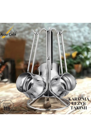 Karizma Cezve Takımı-satenli