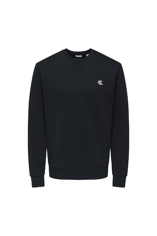 Only & Sons Onsceres Reg Ls Logo Crew Siyah Erkek Sweatshirt 22035226 Siyah