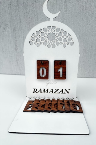 Ahşap Dekoratif Ramazan Takvim İmsakiye