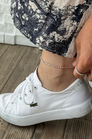 Pembe Çıtır Doğal İnci Halhal - Rose Gümüş