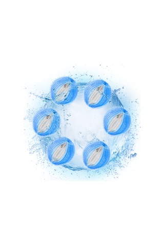 Symbee "6'lık Set - Kıyafetlerdeki Tüyleri Ve Lifleri Temizleyen Yıkama Topları Mavi&beyaz " Mavi