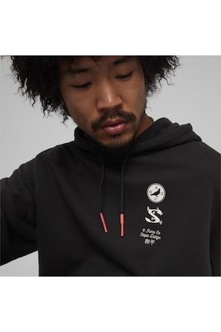 Puma X Staple Graphic Hoodie Erkek Sweatshirt-siyah