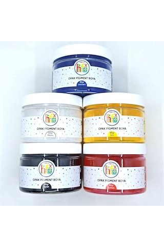 Epoksi Reçine Pigment Opak Toz Boya 5 Ana Renk Büyük 5 x 210 G Set