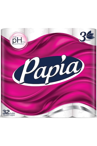 Papia Tuvalet Kağıdı (3 Katlı) 64 Lü Pk (2Pk*32)