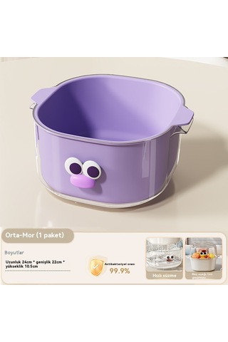 Spring Ev Tipçi Katmanlıve Ve Sebze Boşalma Sepeti Orta Mor Mor