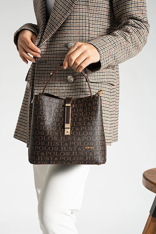 Just Polo Kadın Günlük Kullanıma Uygun Uzun Askılı Şık El & Omuz Çantası Shoulder Bag Kahverengi