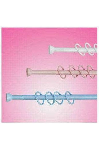 Zethome Banyo Perde Borusu 120cm-200cm Beyaz Duş Perde Borusu Perde Askısı Duş Borusu Metal Beyaz