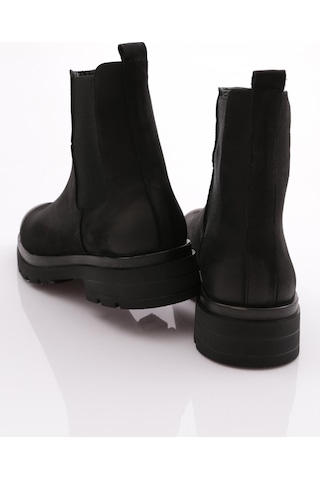 Dgn 6947 Erkek Yani Lastikli Bot Siyah Nubuk