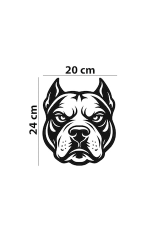 Pitbull Köpek Tasarımlı Oto Sticker - Arka Cam, Araç, Motor, Bilgisayar Kasası, Dükkan, Vitrin Ve Kask Etiketi - Düz Yüzey Uyumlu Dekoratif Modifiye Aksesuar Siyah, Beyaz, Kırmızı, Hologram Renk Seçenekli 15x18cm