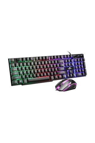 Steep Solid ST-KKM01S Mekanik His Rainbow Oyuncu Klavye Mouse Set