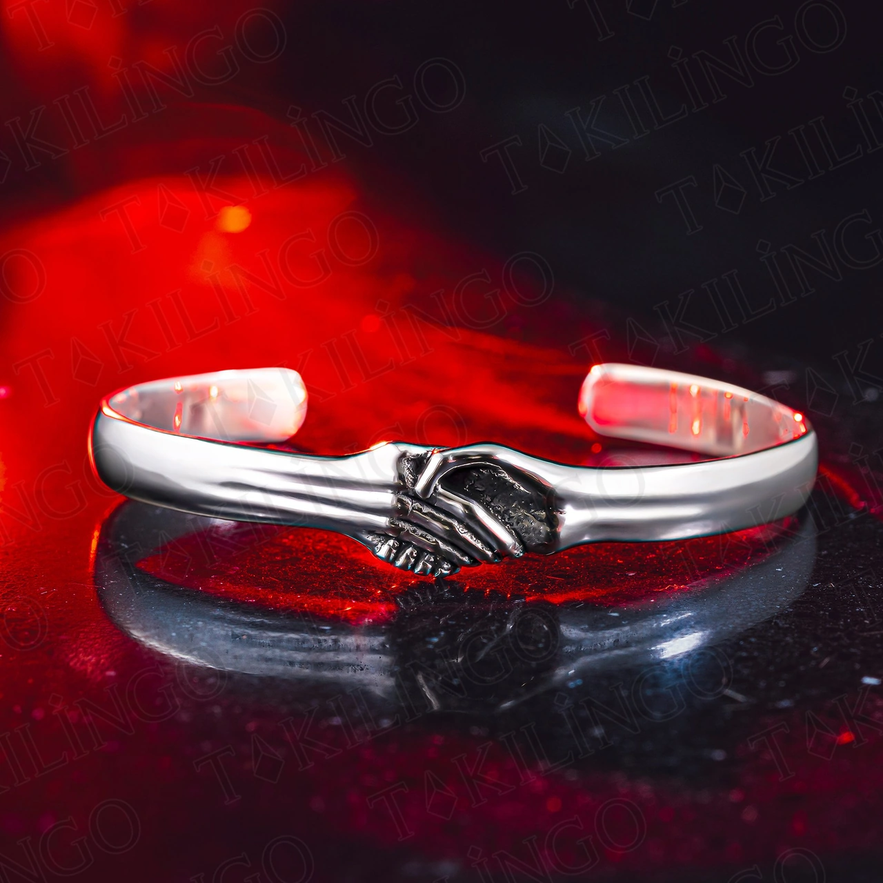 925 Ayar Gümüş Dost Arkadaş Temalı Model Açık Cuff Hediye Erkek Bileklik Gümüş