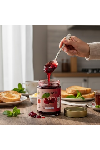 400 Gr %65 Meyveli Doğal Vişne Reçeli