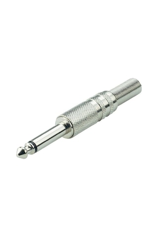 5 Adet 6.3mm Mono Jack Metal Çivi Jak - Lehim Tipi Gitar Jack