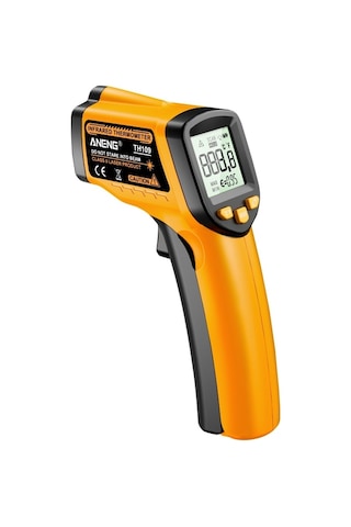 Vkemall Aneng Th109 Kızılötesi Termometre Lcd Higrometre Lazer Sıcaklık Ölçer Pirometre Elde Taşın