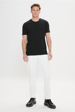 Ac&Co / Altınyıldız Classics Erkek Sıyah Slim Fit Bisiklet Yaka Kısa Kollu Yumuşak Tuşeli Basic Tişört SIYAH