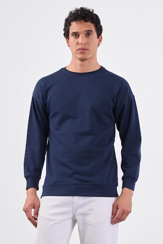 Dufy Lacivert Bisiklet Yaka Regular Fit Erkek Sweatshirt Lacivert
